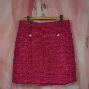 Hot pink tweed women’s mini skirt size 6